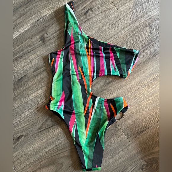 Louisa Ballou Birds Of Paradise Cutout Swimsuit - Picture 3 of 7